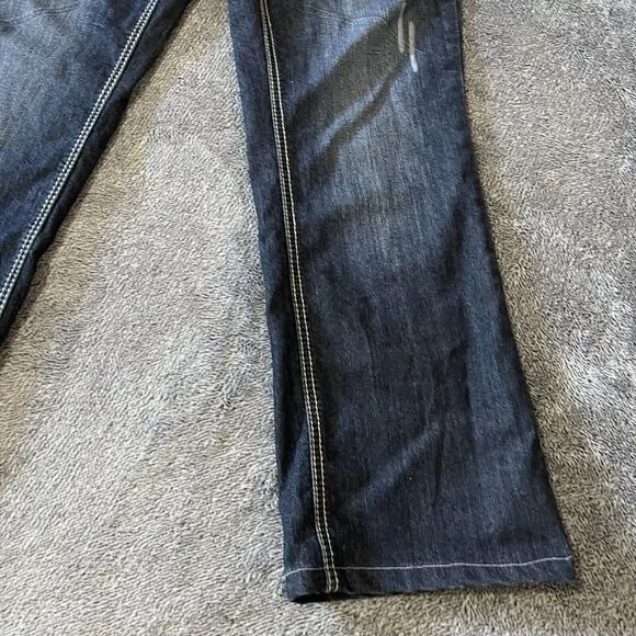 EARL WOMENS JEANS Sz 10 Bootcut Flare Stretch Denim Jeans Bling Rhinestone - Picture 3 of 10